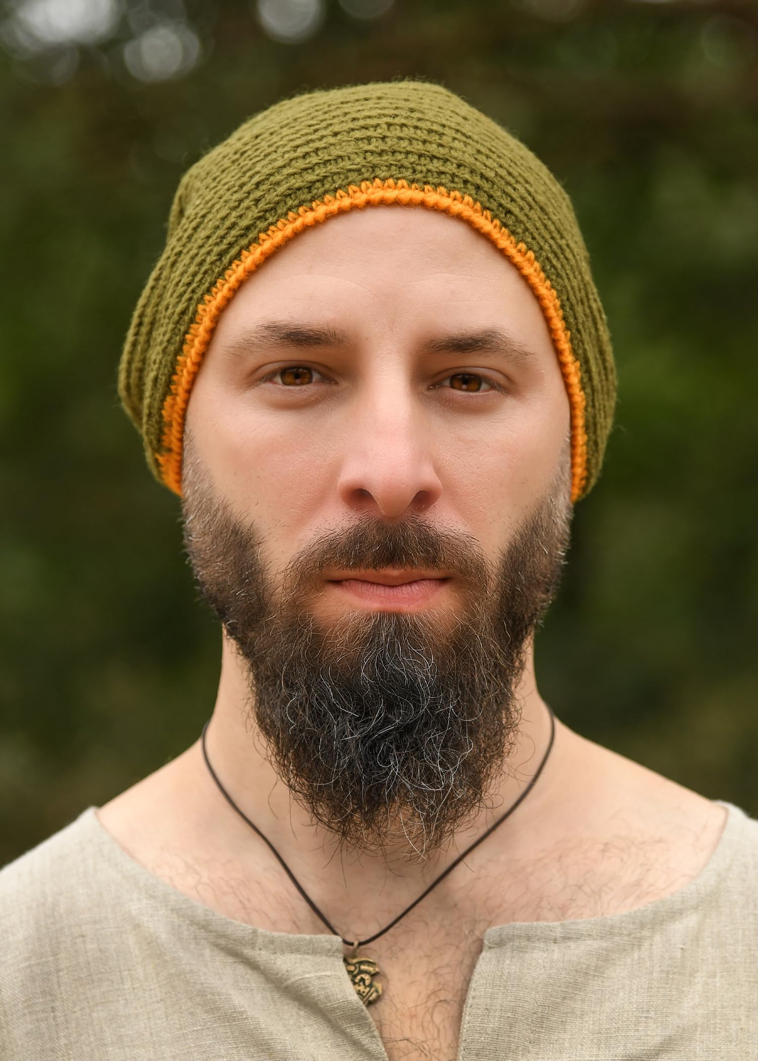 Ulfberth Mittelalter Wollmütze, Gehäkelte Beanie aus Wolle | Wikinger Mütze, Hut, Mütze, Mittelalter, Reenactment, LARP, Cosplay