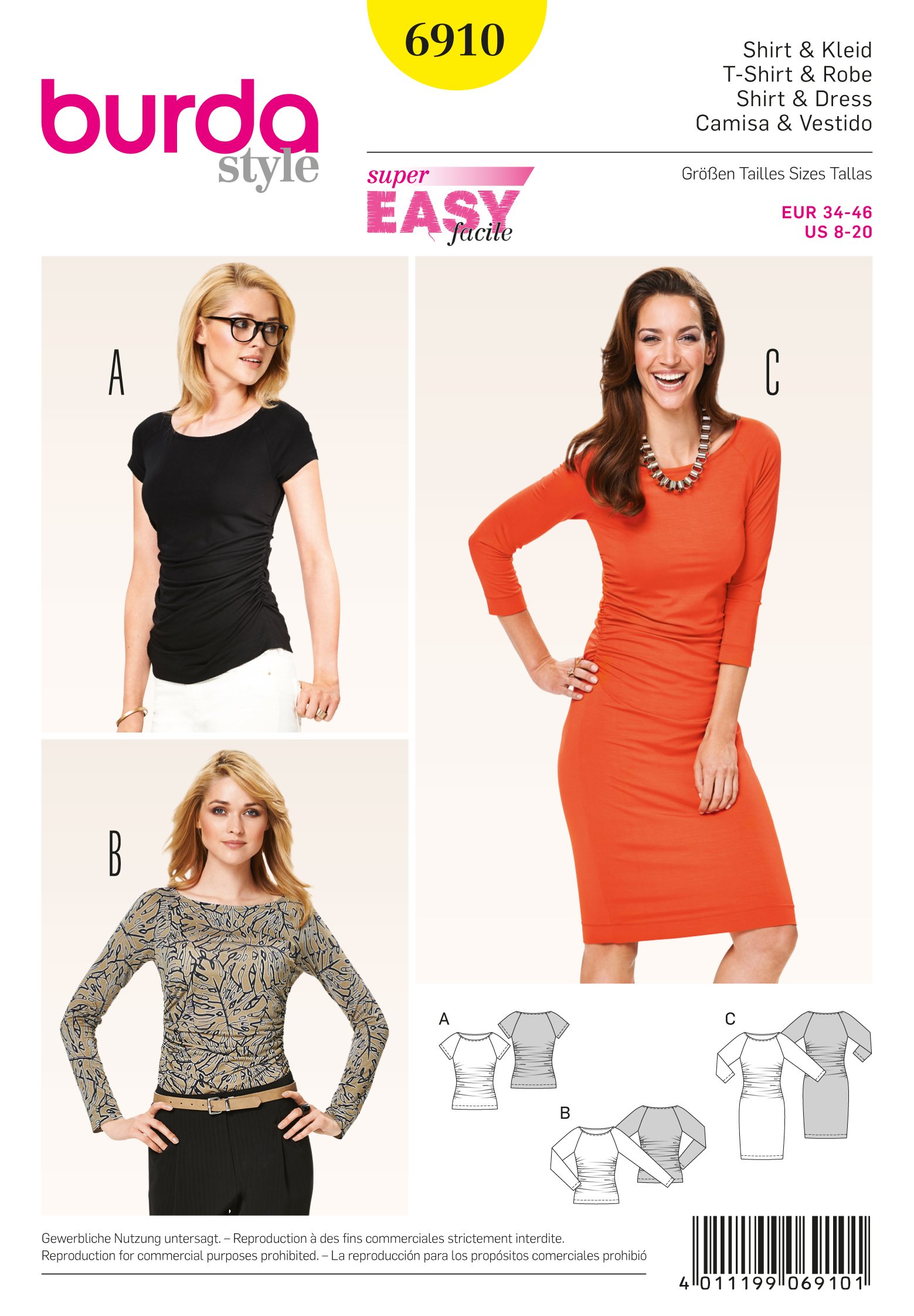 Burda naaipatroon - combinatie - jurk, top, overall, broek, bolero - nr. 9650 - België