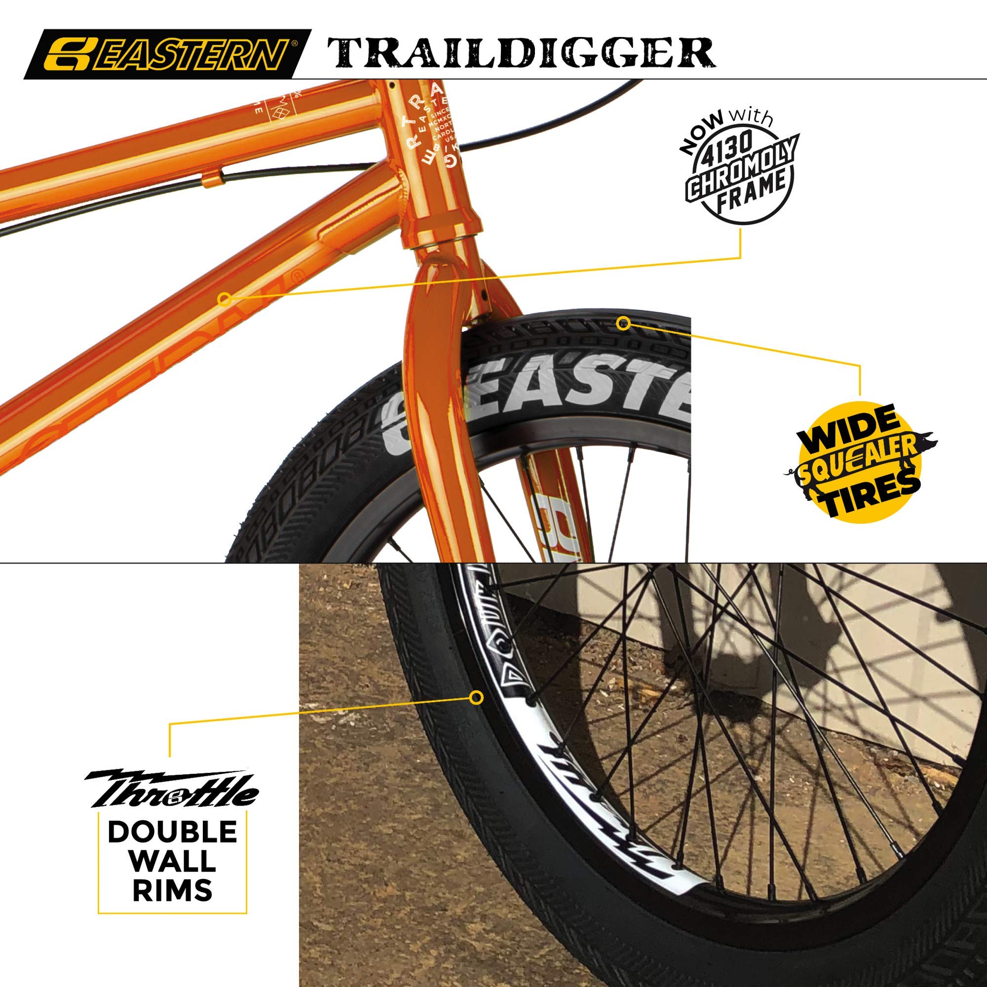Eastern Bikes Traildigger 20 pollici BMX Bike Telaio leggero in cromolio completo