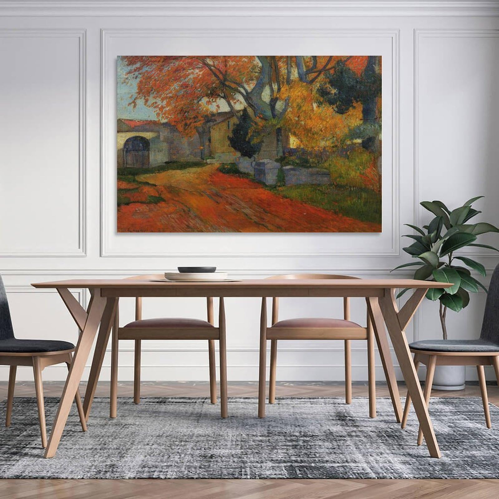 Amazon.co.jp: ポール・ゴーギャン アリスカンの並木路、アルル