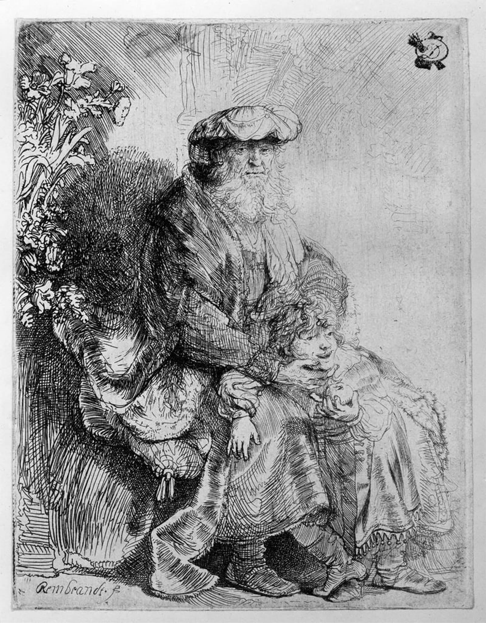 ARTXLXXBN Famous Print Painting Colorful Art Print Abraham Holding young isaac. by Rembrandt van Rijn Canvas Art Decorations for Home Decor 60x90cm
