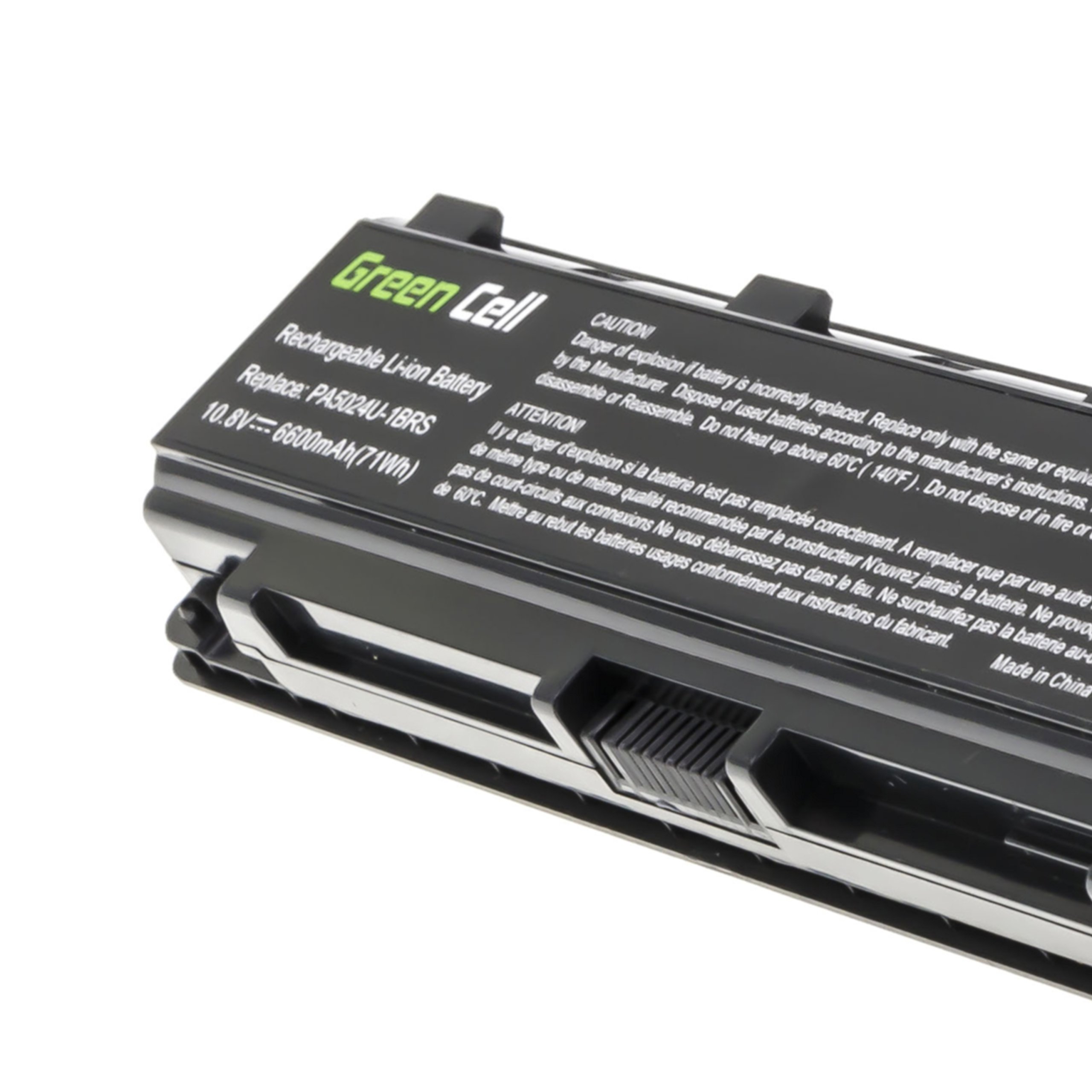 Green Cell® Extended Serie PA5024U-1BRS Batería para Toshiba Satellite C850 C850D C855 C870 L850 L855 L870 Ordenador (9 Celdas 6600mAh 10.8V Negro)