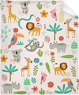 Homiehug Small Animals in The World Garden Turtle Blanket Flannel Soft Plush Sea Ocean Animal Gifts Cozy Fuzzy Throws Girls Boys for Bedding Couch Decor 50