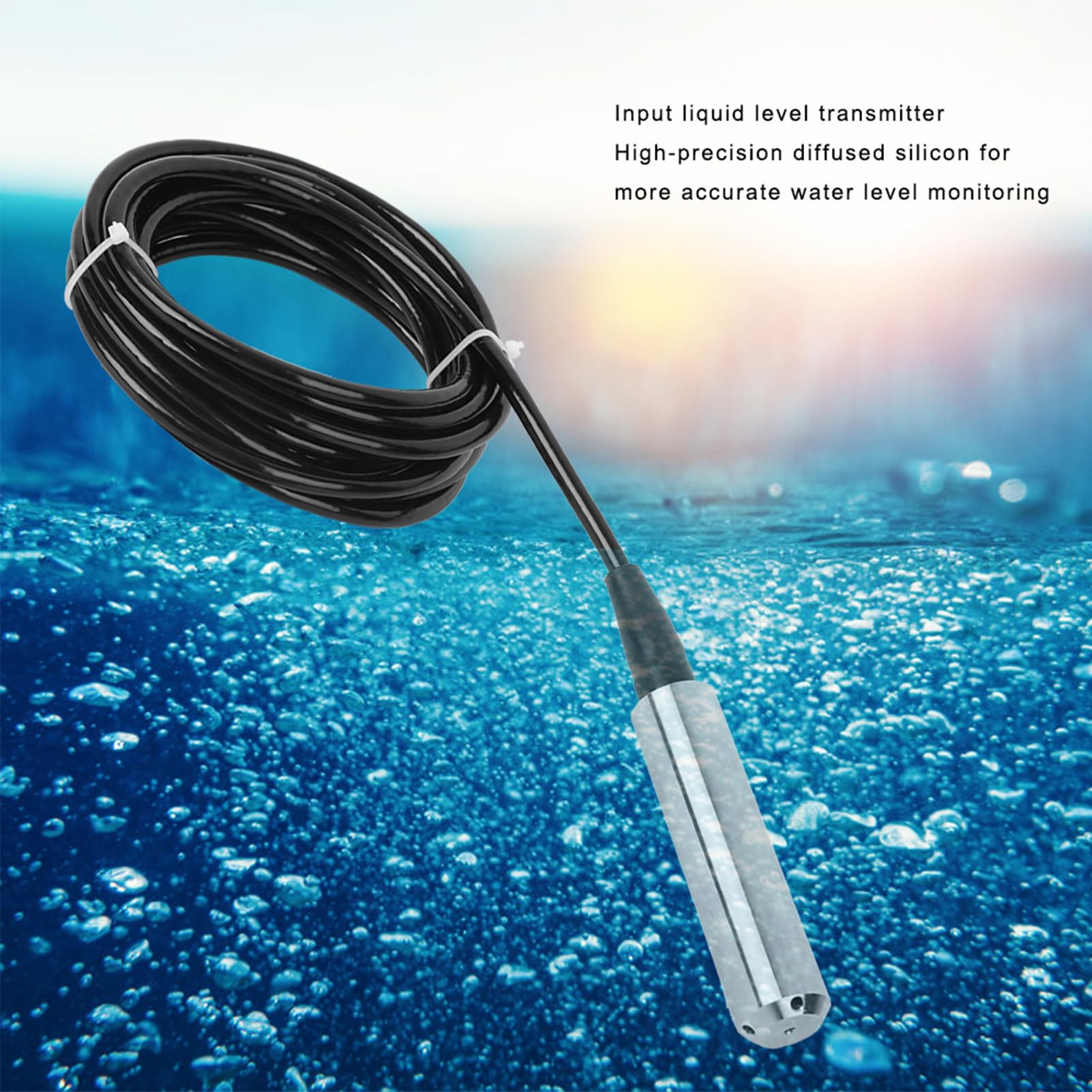 TL-136 Sensore di livello del liquido IP68 Impermeabile 12-32VDC Rilevatore di livello dell'acqua Uscita segnale 4-20mA Interruttore di livello dell'acqua(0-5m)