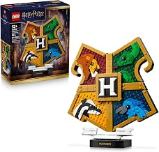 LEGO Harry Potter Hogwarts House Crest 76462 | Collectible Building Toy for Girls & Boys, Ages 12+, Display as Bedroom or Book Shelf Decor, W/ Stand, 545 pieces, Gifts Idea