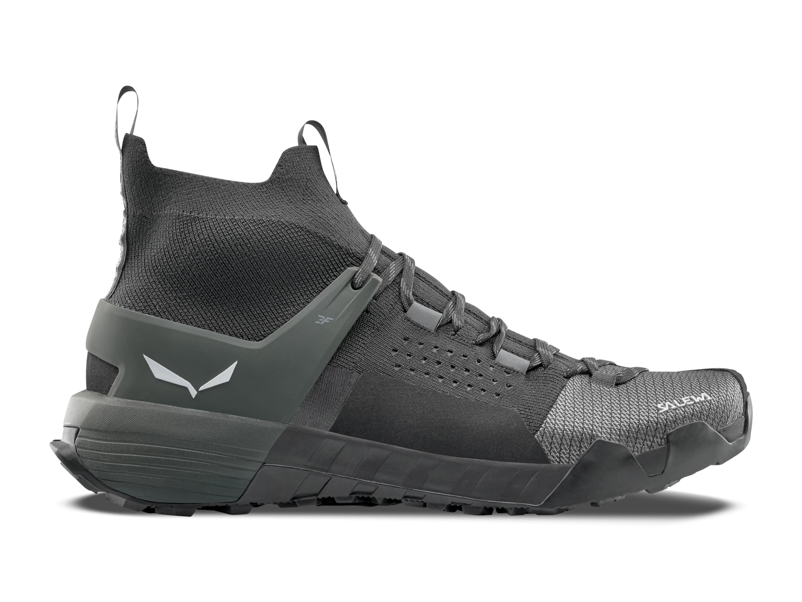 Salewa Men's Wildfire NXT Knit Shoes - Lightweight, Breathable Trail Shoe for Hiking & Trekking - Onyx/Dark Olive - 12