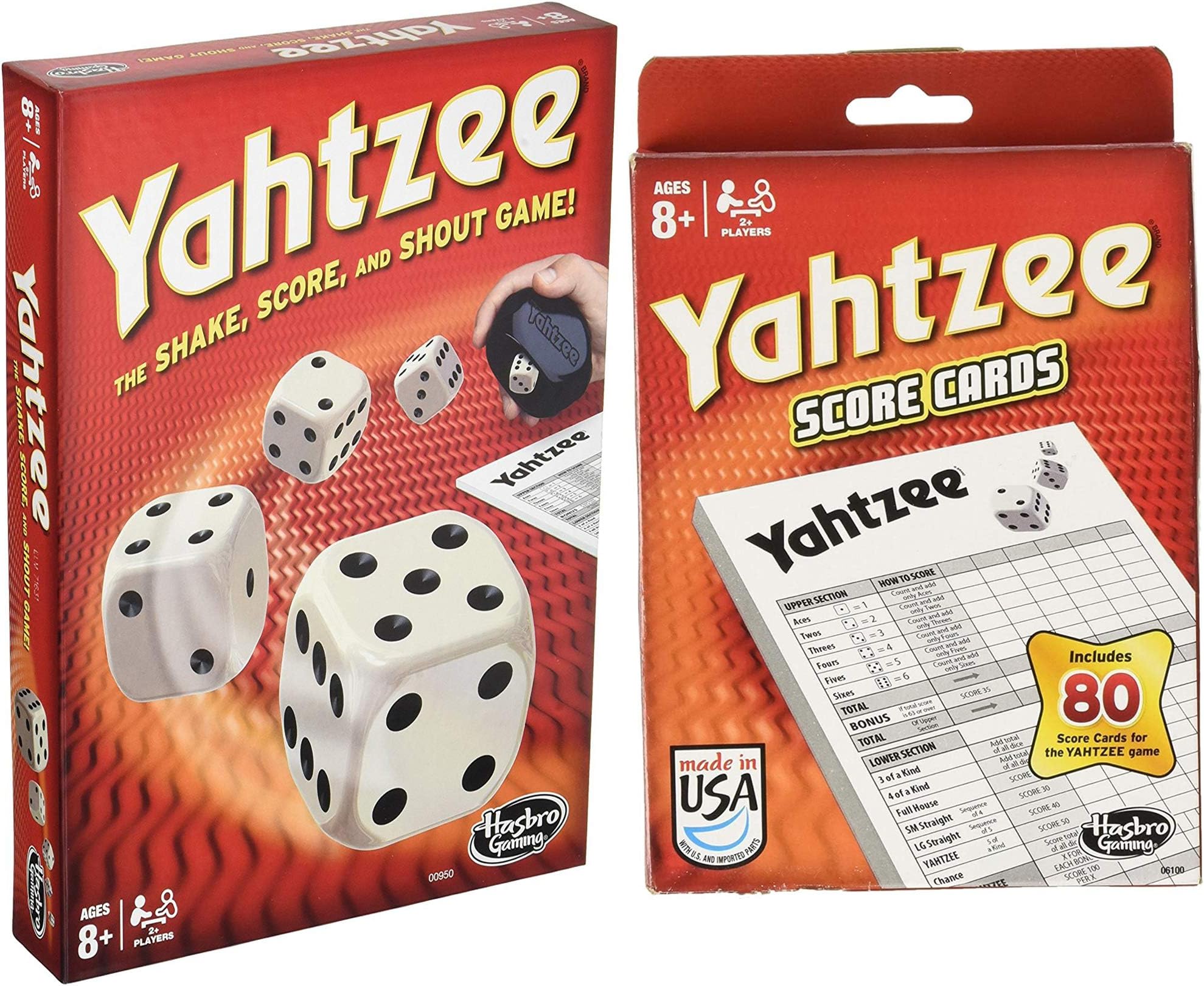 Yahtzee Board Games Bundled with Yahtzee Score Pads