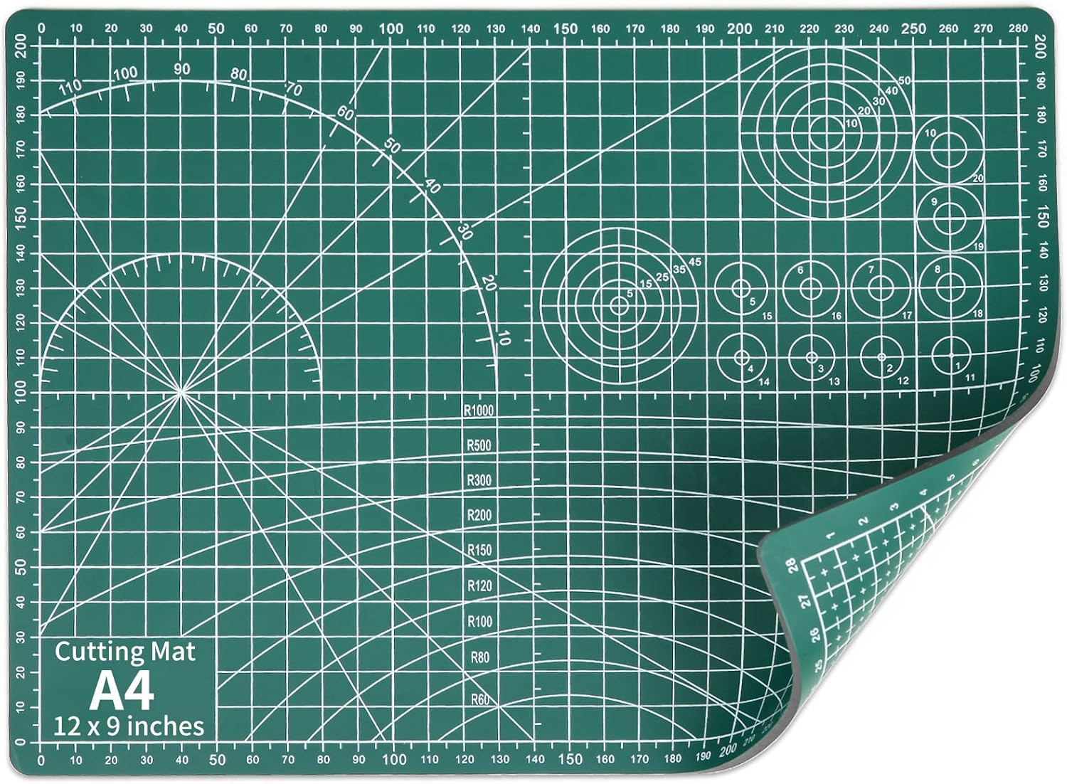 Lya Vinyl Cutting Mat, A4 Self Healing Craft Mat, 12" x 9" Double Sided