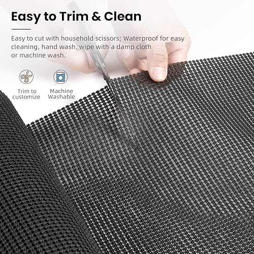 Vista 18 de BAGAIL - Forro para cajones y estantes, 17.5 x 20 pies, revestimientos de estantes no adhesivos para armarios de cocina, forros gruesos de agarre