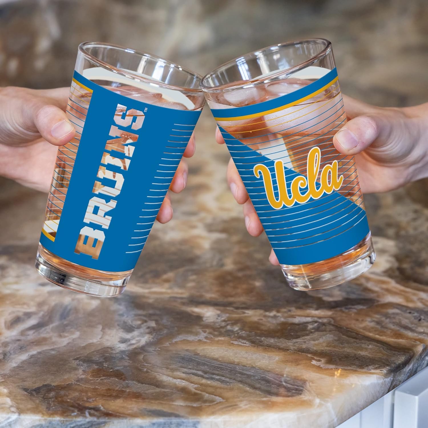 Rico Industries NCAA Main 2 Pack 16oz Pint Glass Gift Set - Image 2