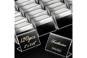 Clear Acrylic Sign Holder - 120 Pack Mini Price Display Stand