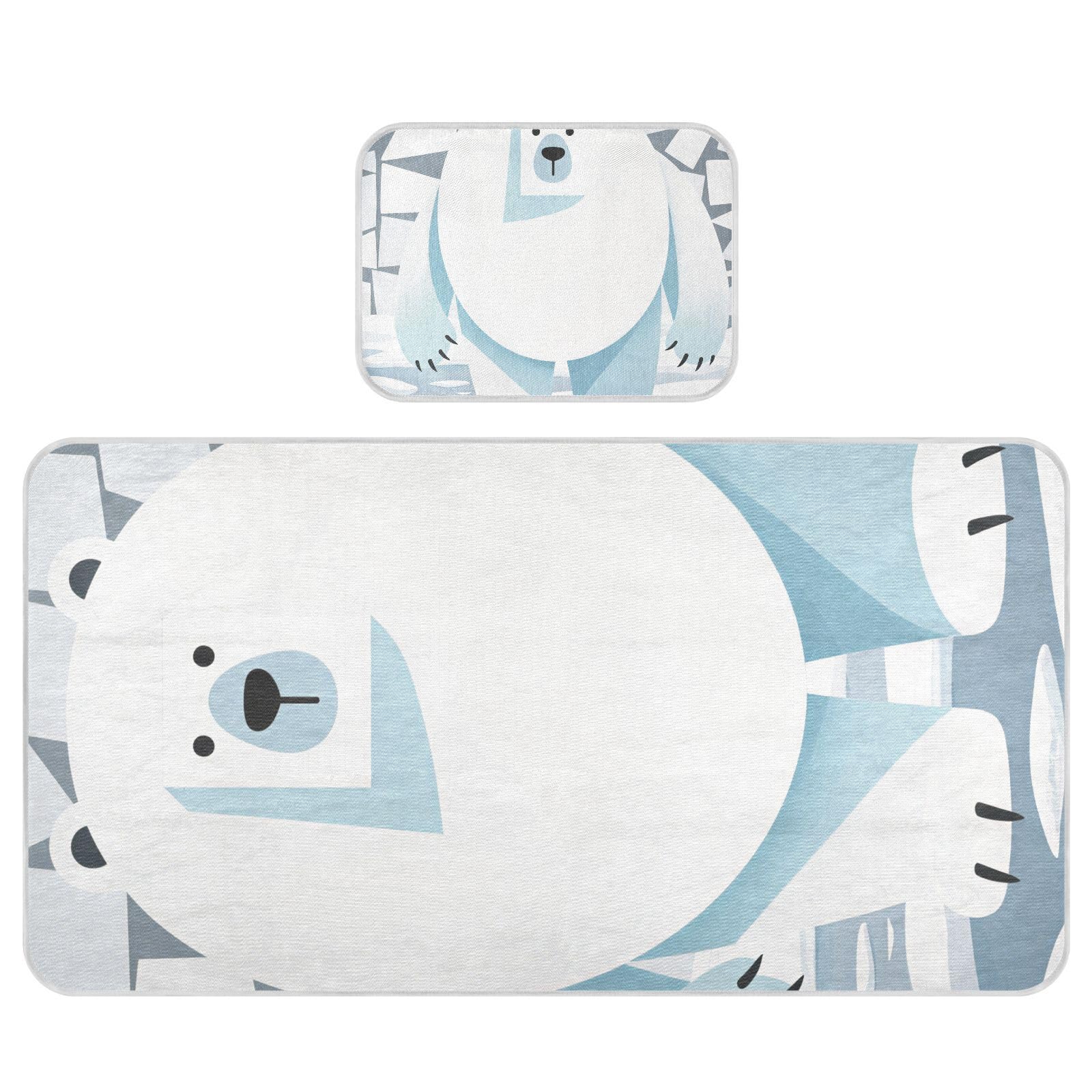 Cute Cartoon White Polar Bears Cooling Baby Mattress Protector 28