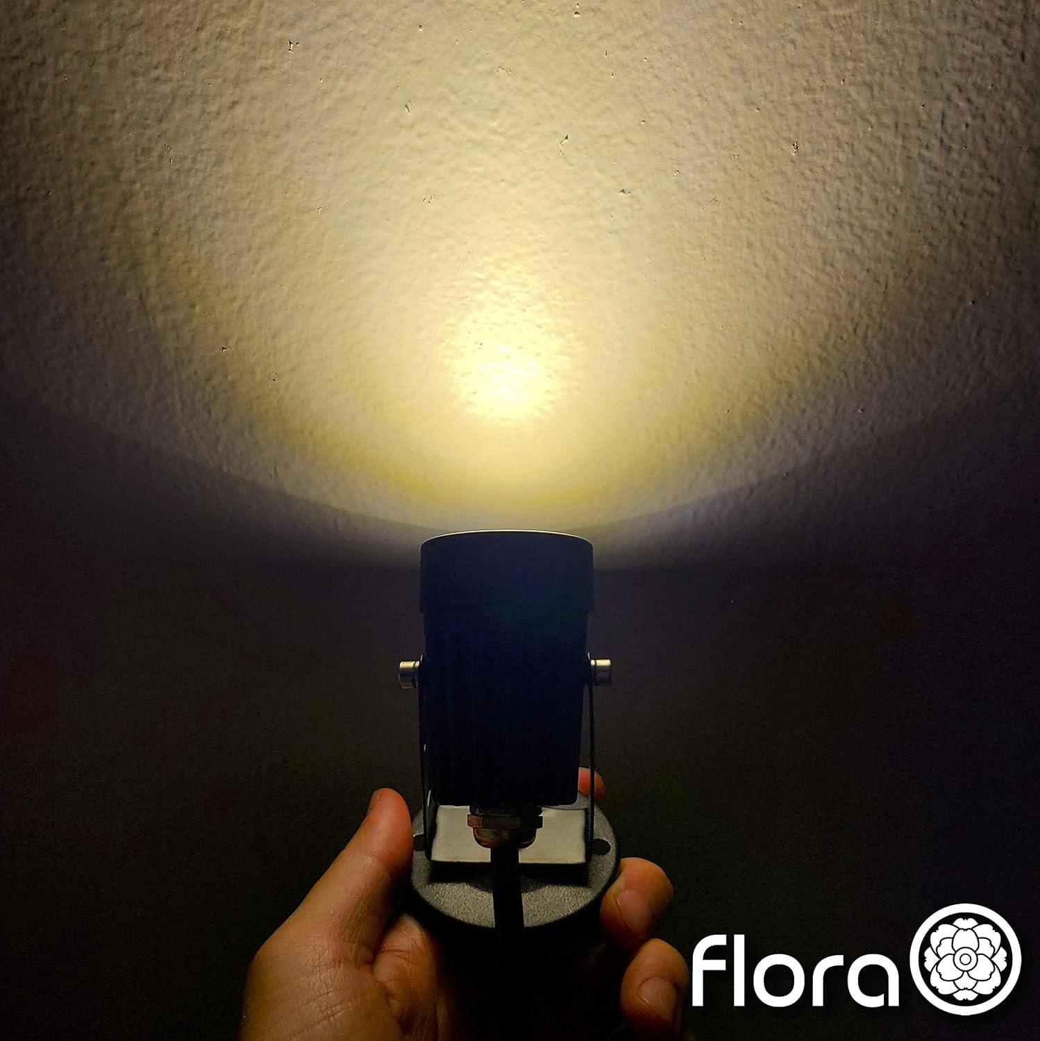 LED Indoor Spot Light For Plants & Accent Lighting - Uplight & Down Spotlight for Potted Plants Home & Living Room (3W LED) Decorative 110V Lamp With Plug for Interior Wall (Warm White) (With Base)