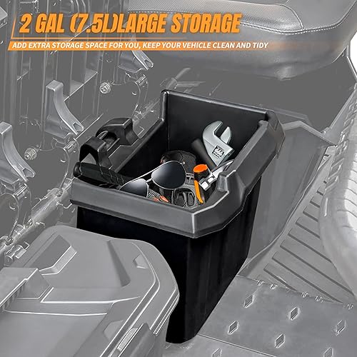 Miniatura 2 de UTVSXPERT Contenedor central de almacenamiento debajo del asiento para Defender 16-23, caja de almacenamiento central extraíble debajo del asiento