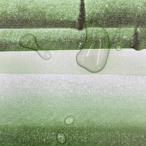 Miniatura 6 de Yifely Papel autoadhesivo de bambú verde para muebles, revestimiento de estantes, aparador, cajón, 17.7 pulgadas por 9.8 pies