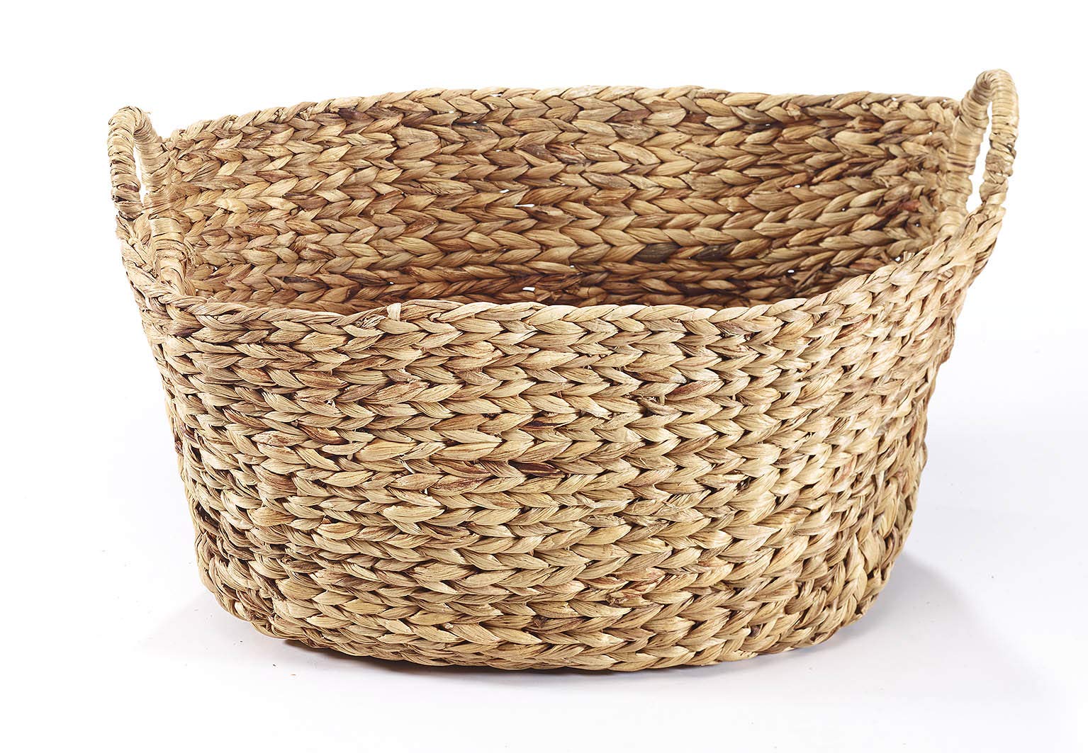 Kobolo Korb Aufbewahrungskorb Wäschekorb - Wasserhyazinthe - 51x30x36 cm Braun