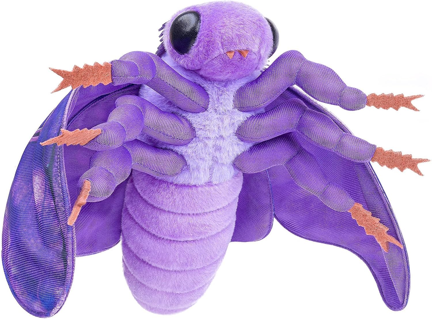 Moth Stuffed Animals Toy, Lifelike Purple Moths Plush 26in, Realistic Soft Big Wing Plushies Figure Gift Collection for Kids