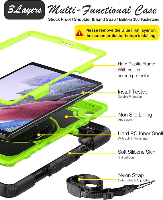 Case for Samsung Galaxy Tab A7 Lite Tablet 8.7-inch 2021 Green