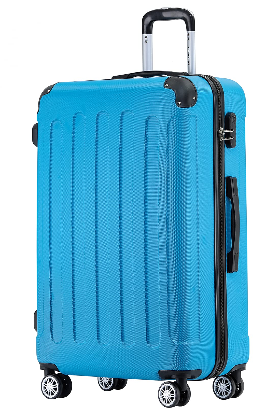 BEIBYE Hartschalen-Koffer Trolley Rollkoffer Reisekoffer Handgepäck 4 Rollen (M-L-XL-Set) (Turquoise, XL)
