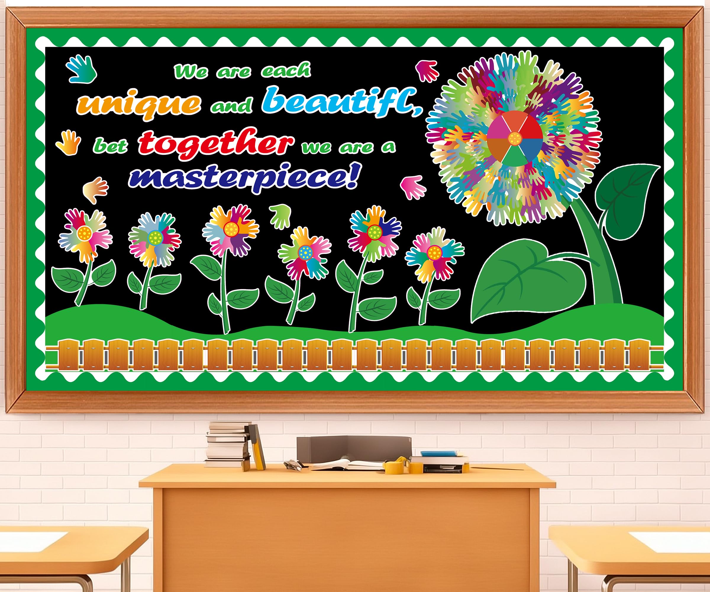 Décoration de salle de classe arbre printanier aquarelle pour bibliothèque