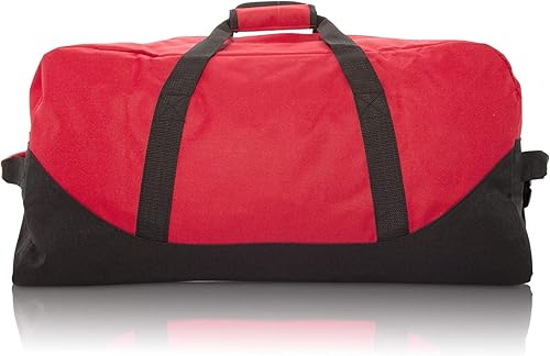 Miniatura 4 de Bolso deportivo Dalix Big Adventure. Bolso deportivo grande de lona para el gimnasio de 25 pulgadas, Rojo, XL