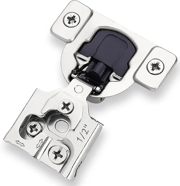 Decobasics 50 Pack Soft Close Cabinet Hinges – 1/2" Overlay for Kitchen Cabinet Doors, Slow Self-Closing Concealed Hidden Hinges for Face Frame –Stainless Steel, 3-Way Adjustable & Quiet Close Damper