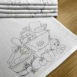 Pano De Prato Com Bainha Riscado 67x41, 25 Unidades