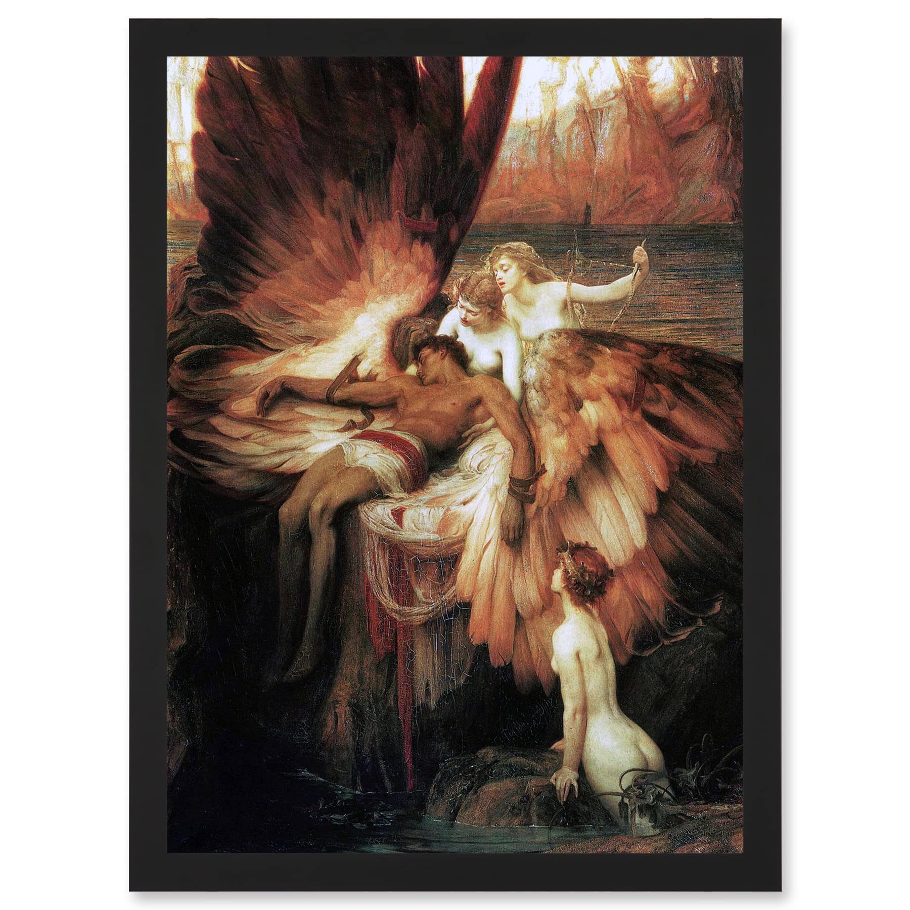 B&Q -  James Mourning For Icarus Myth Greek Wings Painting Wall Art PrintA4 Size