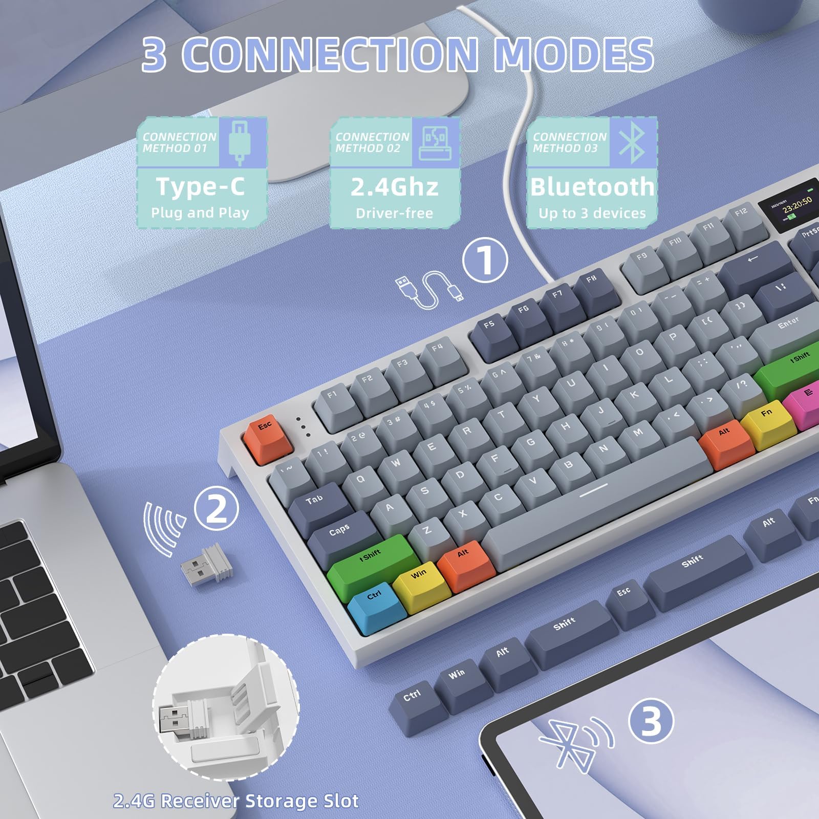 Amazon.com: ATTACK SHARK K86 Wireless Mechanical Keyboard with 1.2