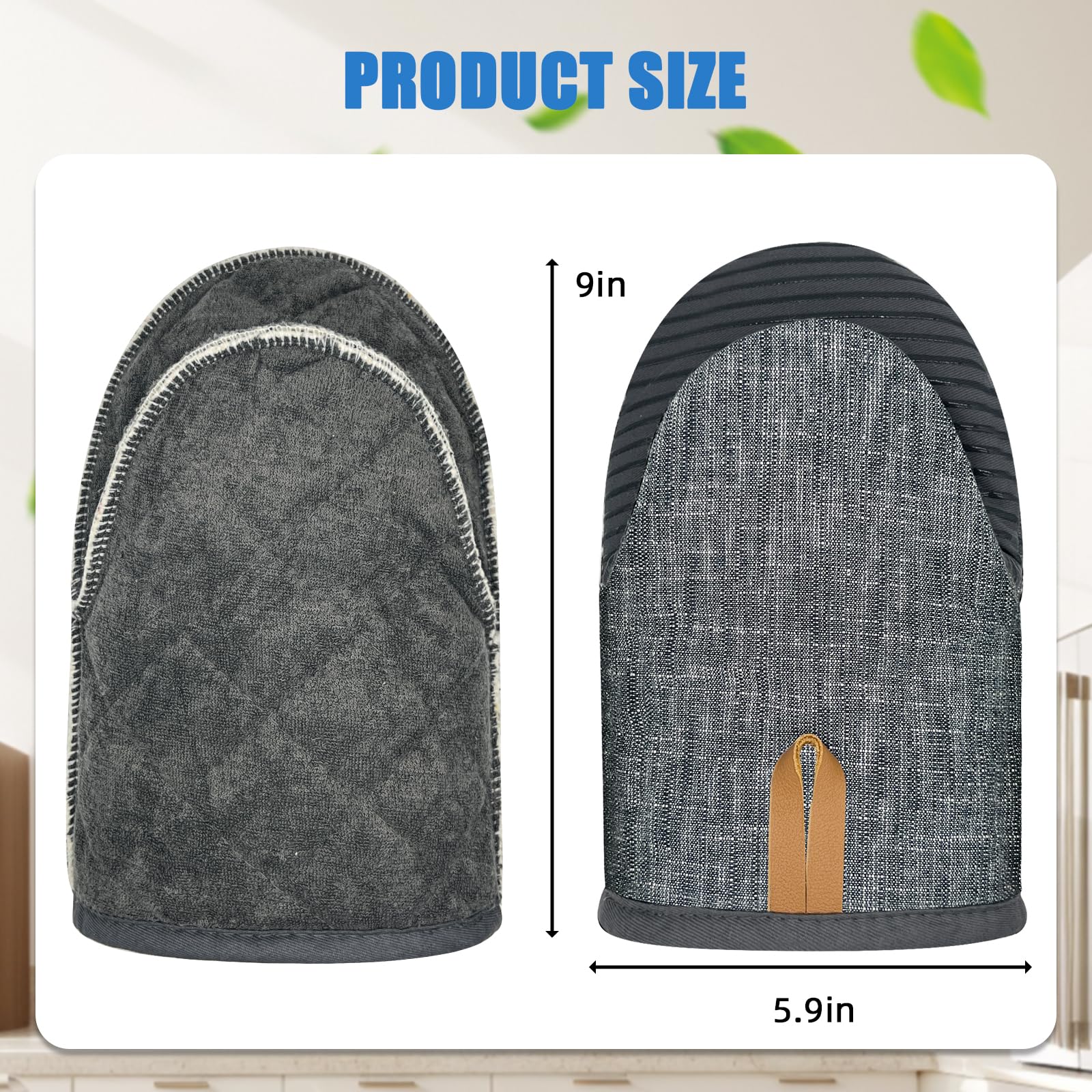 1 par de manoplas de horno, mini manoplas de silicona resistentes al calor hasta 260.0 °C, superficies de agarre antideslizantes y guantes de lazo para colgar para cocina, hornear, barbacoa