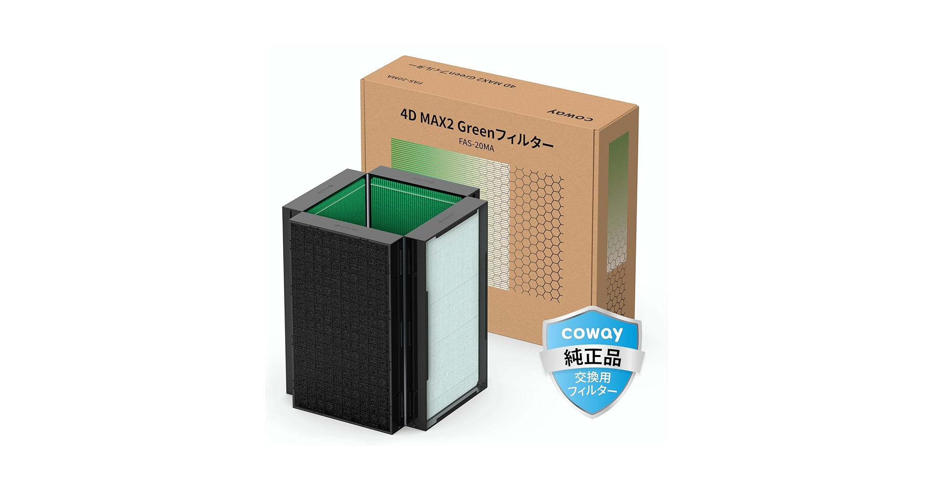 Amazon | COWAY NOBLE 空気清浄機 交換用 4D MAX2 Greenフィルター