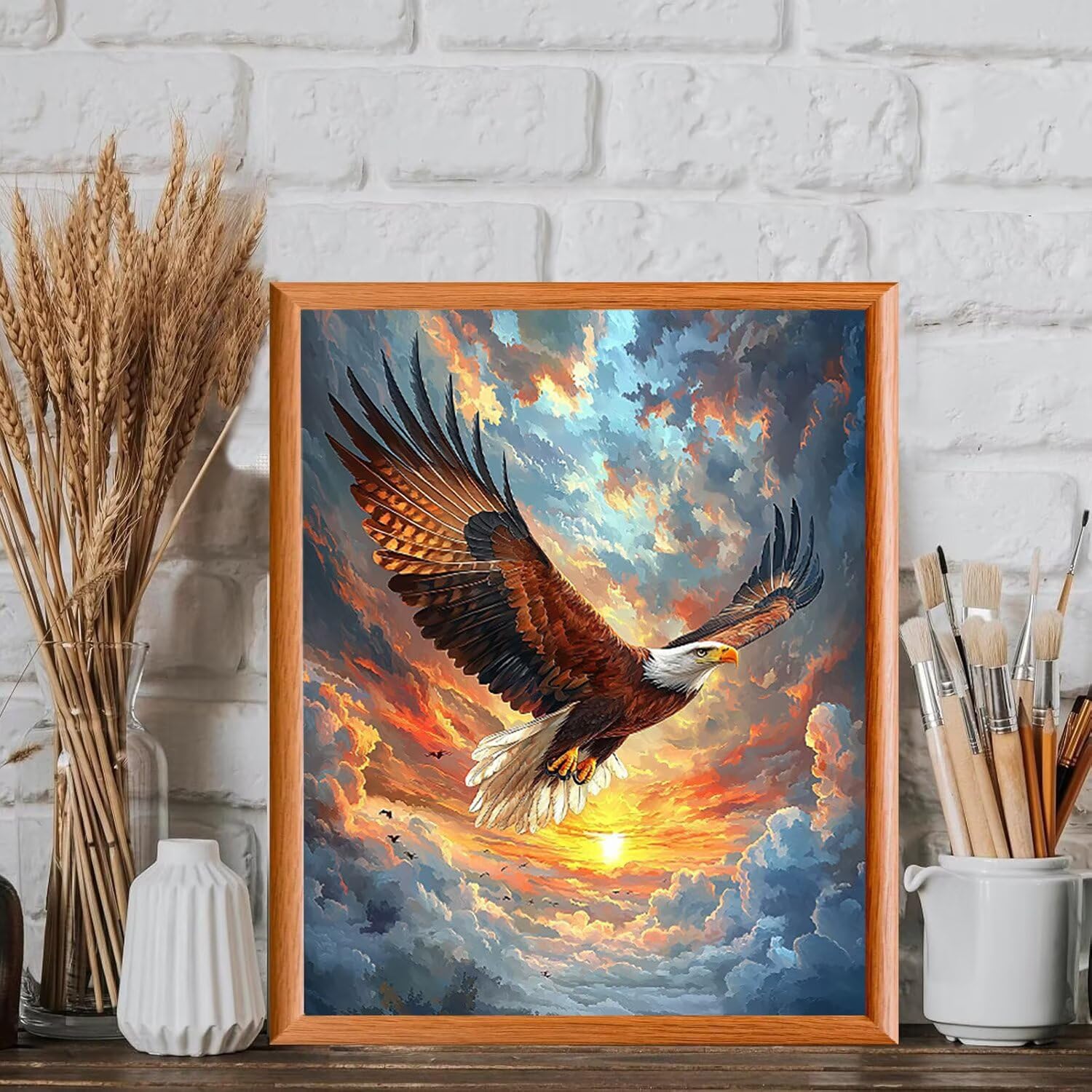 WEISHIWE Dipingere con i Numeri Adulti Aquila reale, 80x100cm s-1026