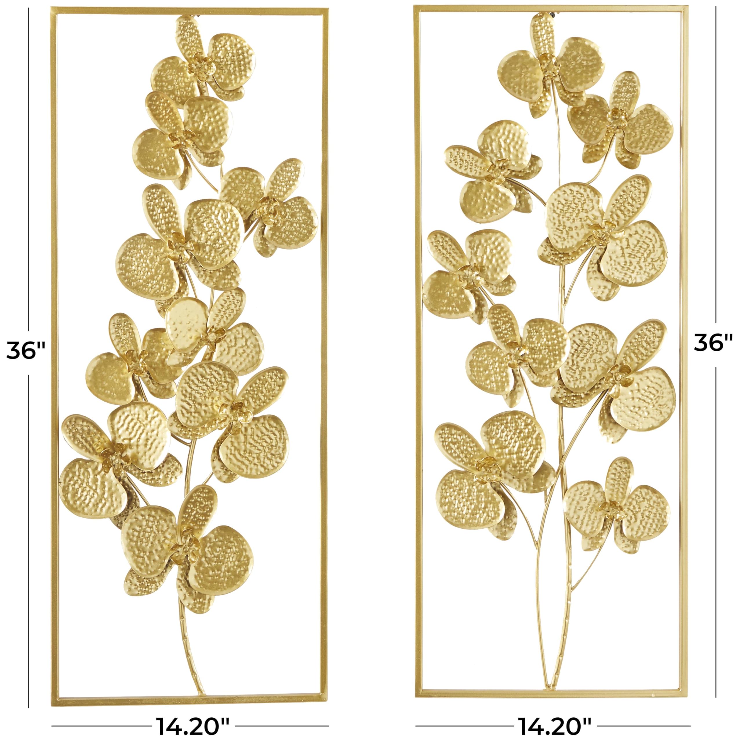 Amazon.com: CosmoLiving by Cosmopolitan Metal Floral Home Wall