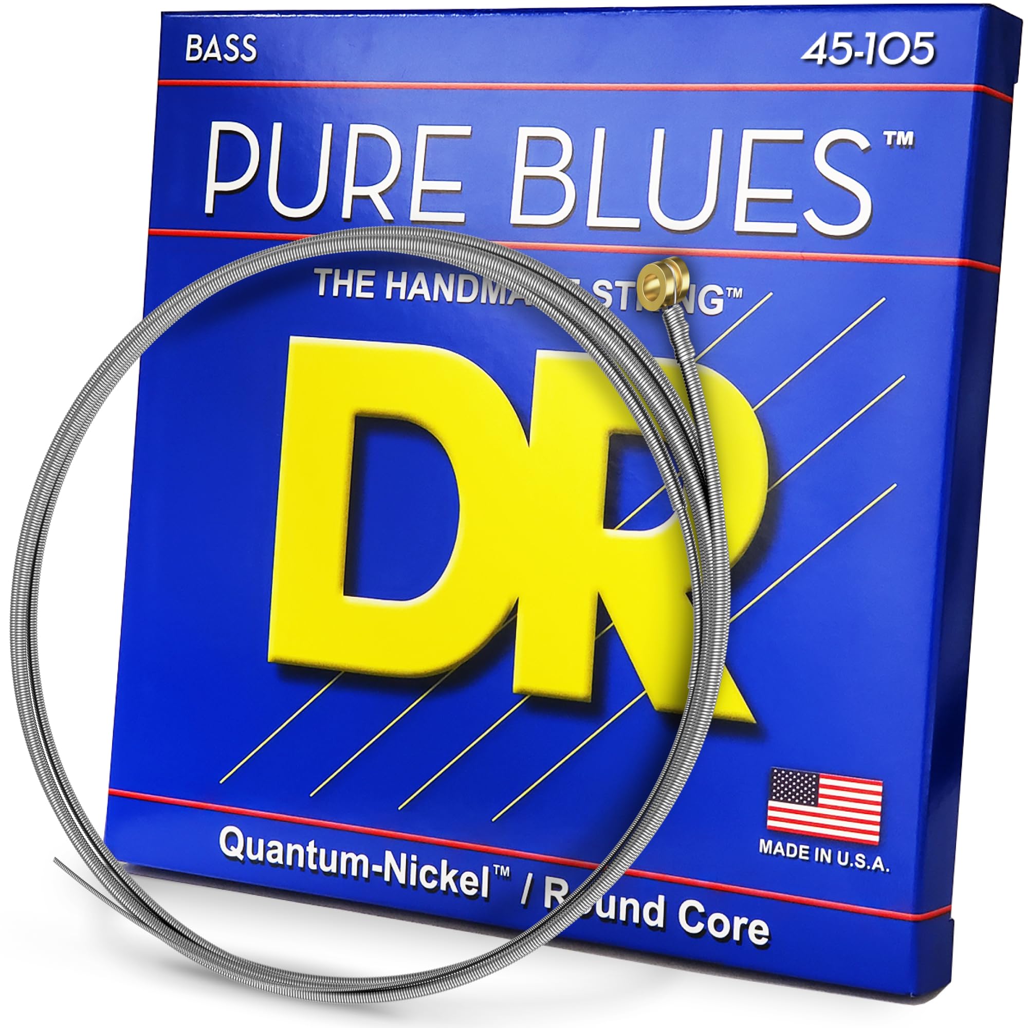 DR PB-45 Strings PURE BLUES™ - Quantum Nickel™ Bass Strings: Medium 45-105, Silver