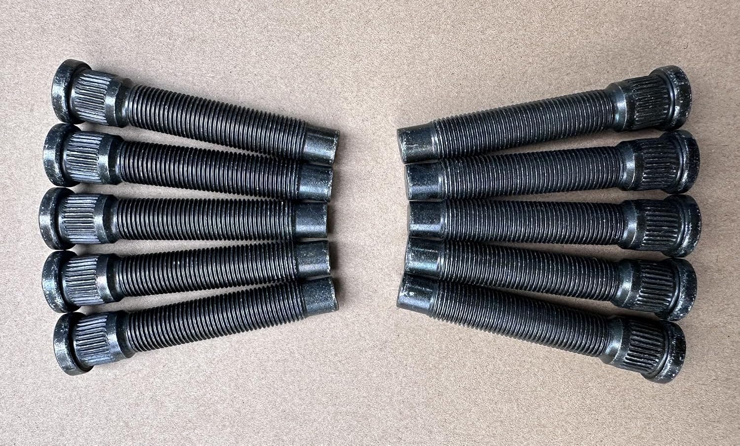 10pcs Extended Longer Front Wheel Studs 1/2-20 0.59 in. Knurl 3 in. Length Replacement for 1974-1993 Ford Mustang F-150, 91-05 Explorer, 74-80 Pinto, 83-11 Ranger, 94-09 Mazda B