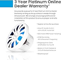 Vista 3 de BOSS Audio Systems MRGB10W Subwoofer para barco de 10 pulgadas, 800 vatios máximo, bobina de voz dual de 2 ohmios, iluminación multicolor