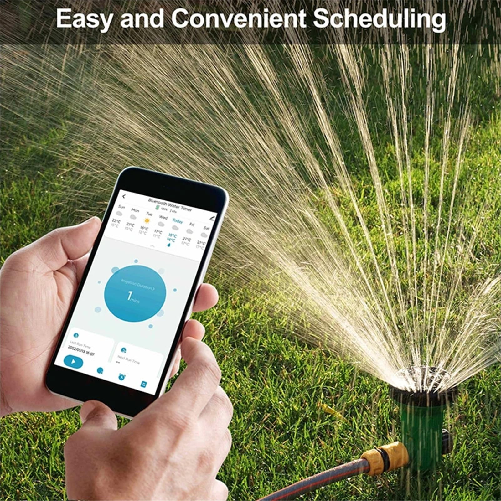 Timer for irrigazione con rubinetto intelligente, con hub Wi-Fi, controllo remoto temporizzato del flusso d'acqua
