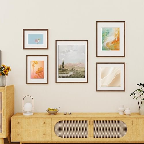 Miniatura 49 de Fun Memories Portarretratos de metal de 16 x 20 pulgadas con paspartú de 11 x 14 pulgadas, acabado de aluminio cepillado, parte delantera de vidrio