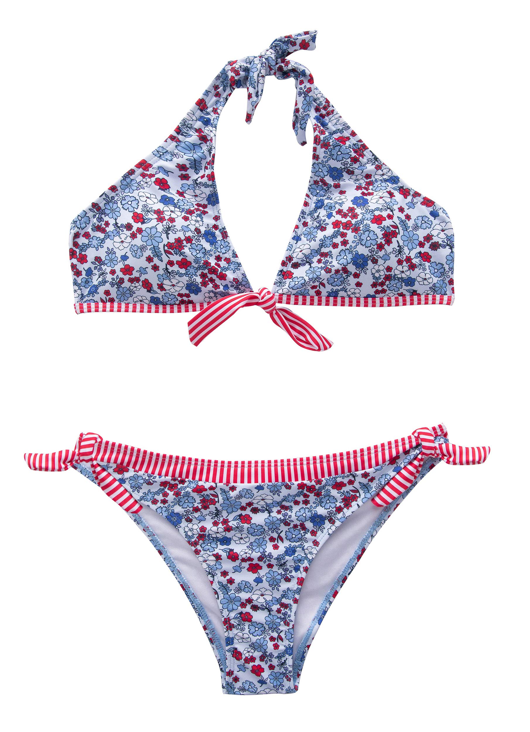 Mumentfienlis Womens Halter Bikini Two Piece Bathing Suit