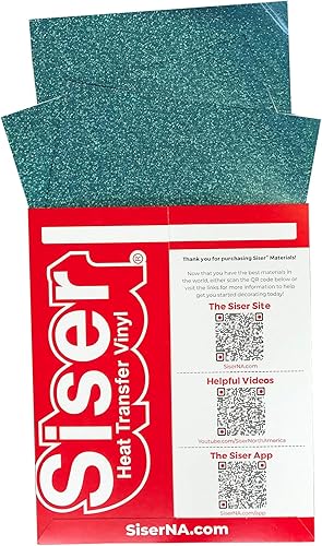Siser Hojas de vinilo HTV con purpurina de 11.8 x 12 pulgadas, paquete de 3, vinilo de transferencia de calor para cortadores Romeo y Julieta +