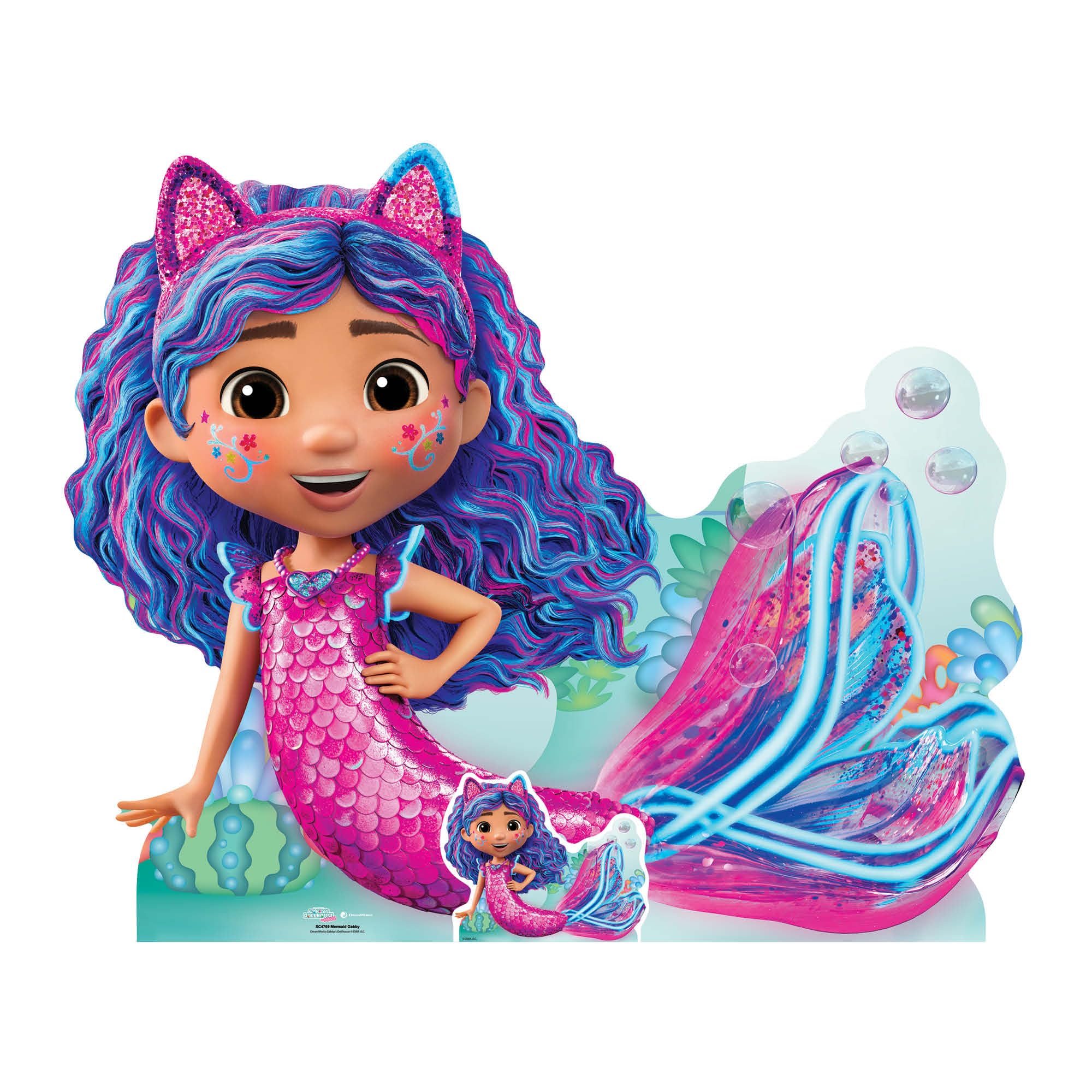 Gabby's Dollhouse sirène en carton Star Cutouts, cadeau surprise pour enfant