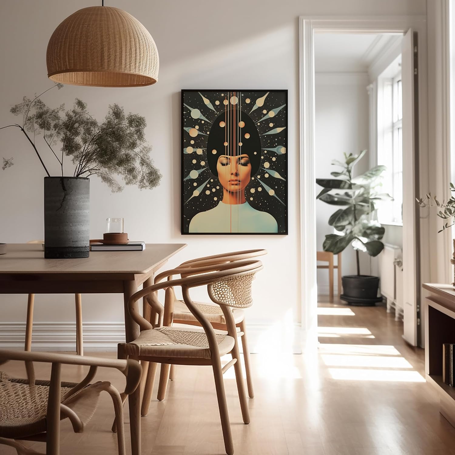Poster Master Surreal Print - Woman Portrait Poster - Extraterrestrial Art - Avant Garde Wall Design - Modern Gift for Men & Women - Decor for Dorm, Living Room or Bedroom - 16x20 UNFRAMED Wall Art