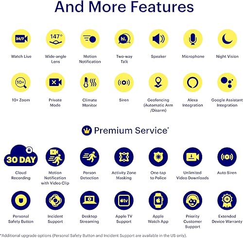 Miniatura 6 de Cámara de seguridad Canary View para interiores 1080p HD con lente gran angular  Monitoreo de alerta activado por movimiento. Alexa, iOS, Android