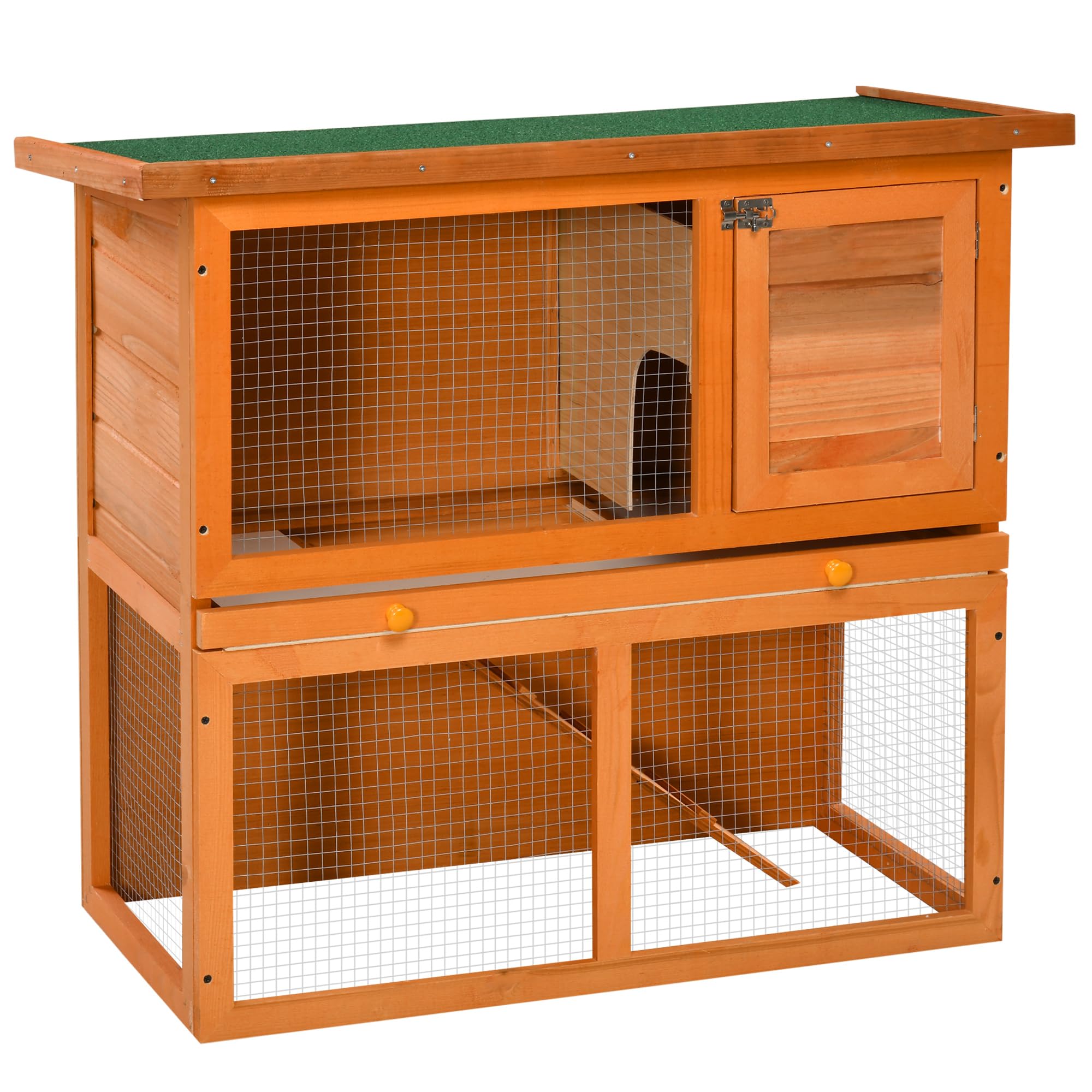pawhut clapier lapin 2 étages toit