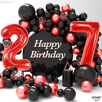 Amazon | KatchOn(カッチオン) 赤色27個のバルーン数字 - 40