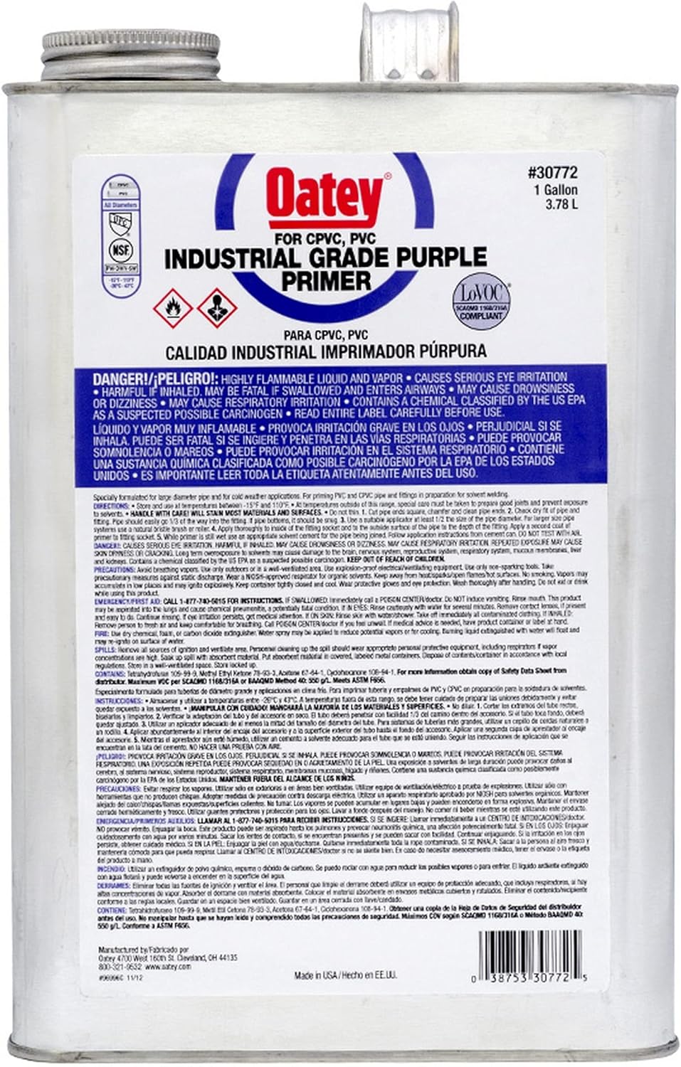 Oatey 30772 House Primers, Gallon, Purple Everything Else