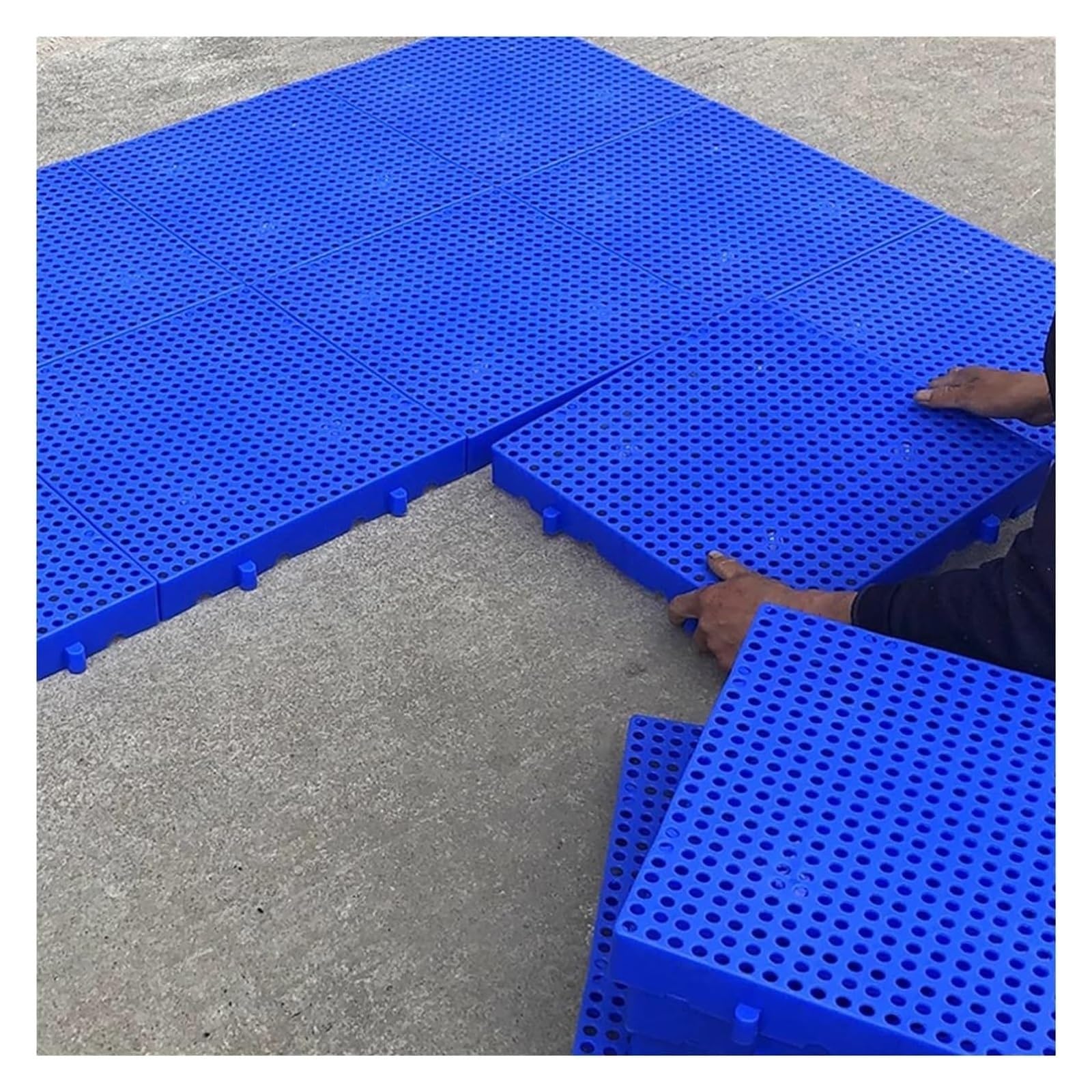 JINMLBO Plastic Pallet, Nestable Shipping Pallet, Moisture-Proof Pad Shelf for Storehouse Pet Supermarket Kitchen Warehouse, Safety Storage Grid Pads(80x80x5cm)