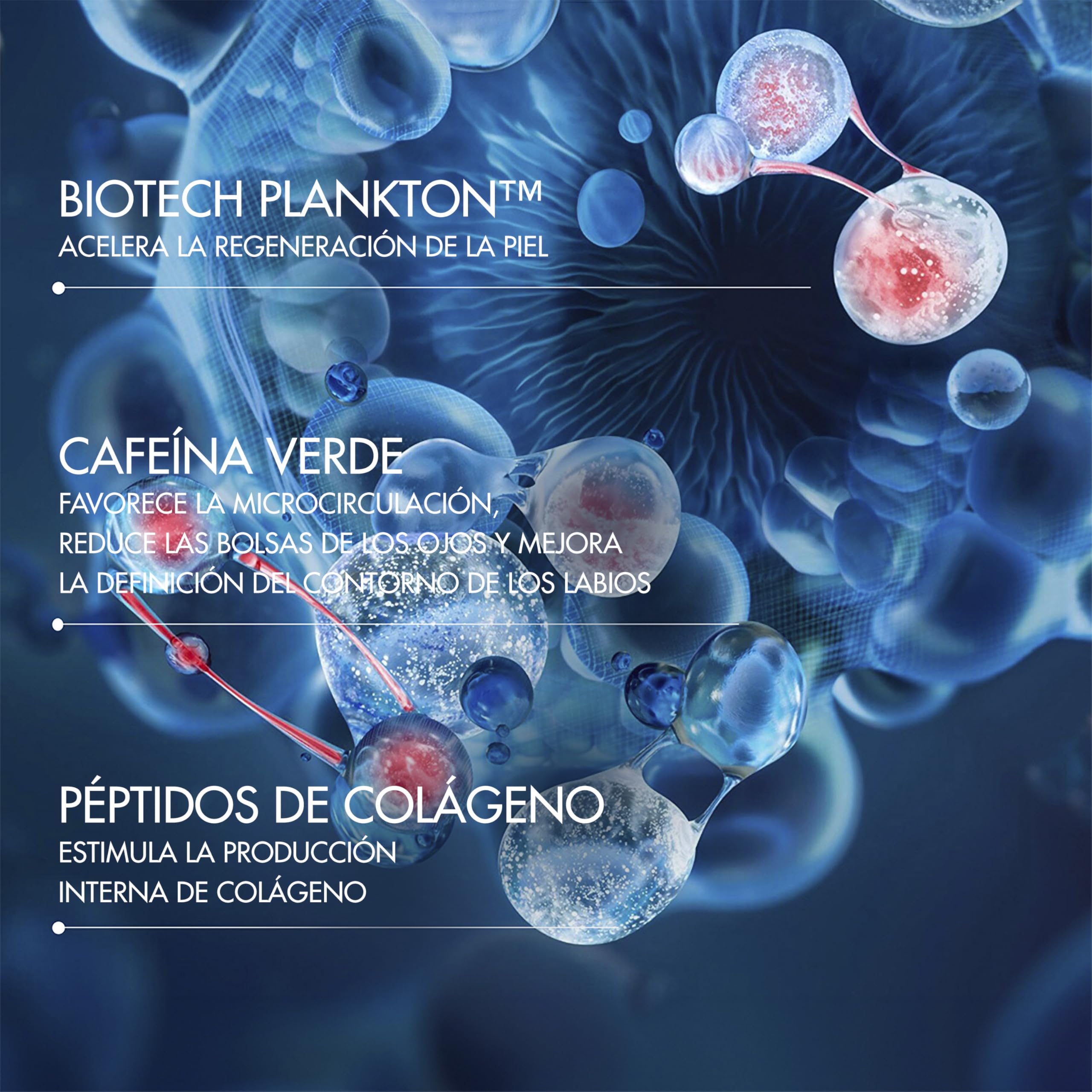 Biotherm Blue Peptides Ojos y Labios, Contorno de Ojos y Labios, Piel Definida y Elástica, Enriquecida con Péptidos de Colágeno, Café Verde y Plancton, Para Todo Tipo de Piel, 15 ml