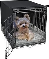 Vista 8 de Explore Land Cubierta transpirable para jaula de perro - 4 lados con ventilación de malla, cubierta básica para perrera, todos los lados abiertos