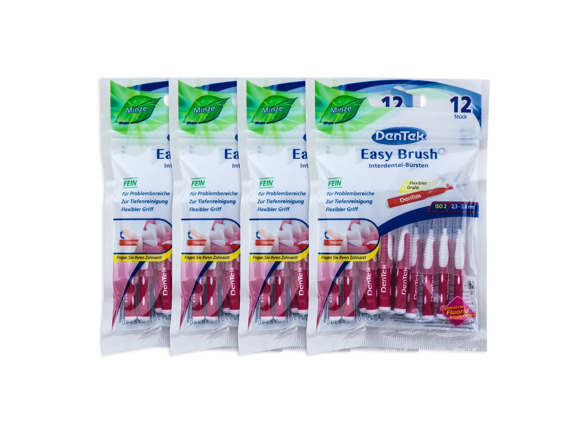 4 x szczotka denTek Easy Brush 2,3 mm – 3,8 mm drobna ISO: 2